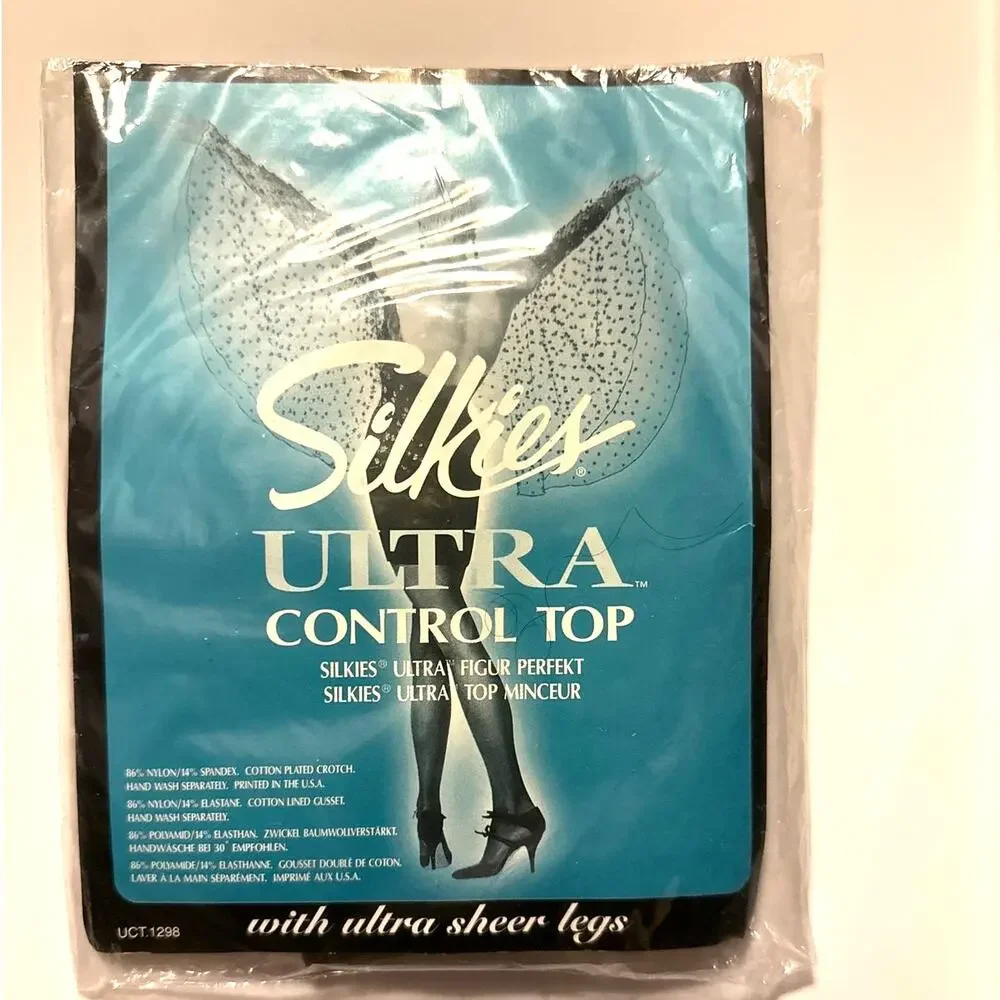 VTG 90s/Y2K Silkies Ultra Control Top Pantyhose | Taupe | Small | NOS